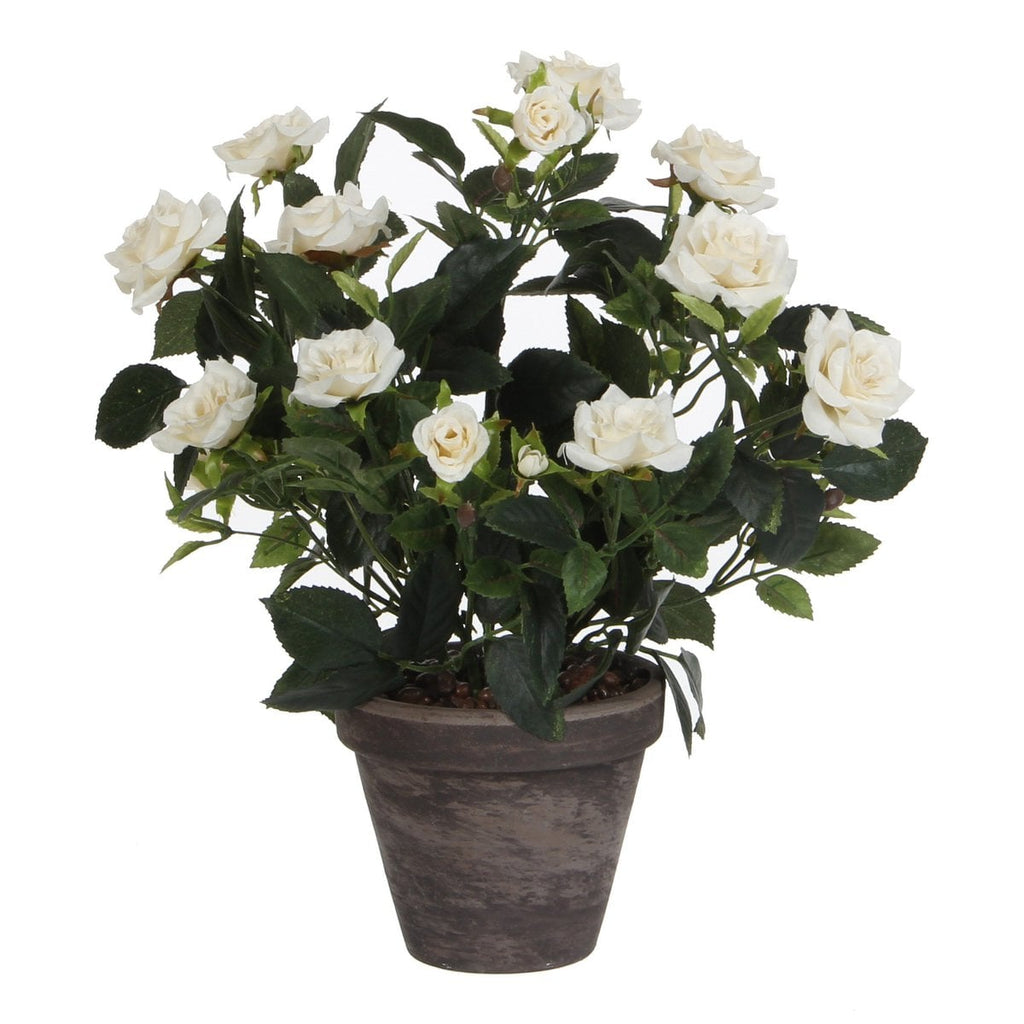 Kunstplant Roosje Wit 33cm