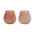 Abel Waxinelichthouder Pink Ø12,5 x H11,5 cm (set van 2 stuks)