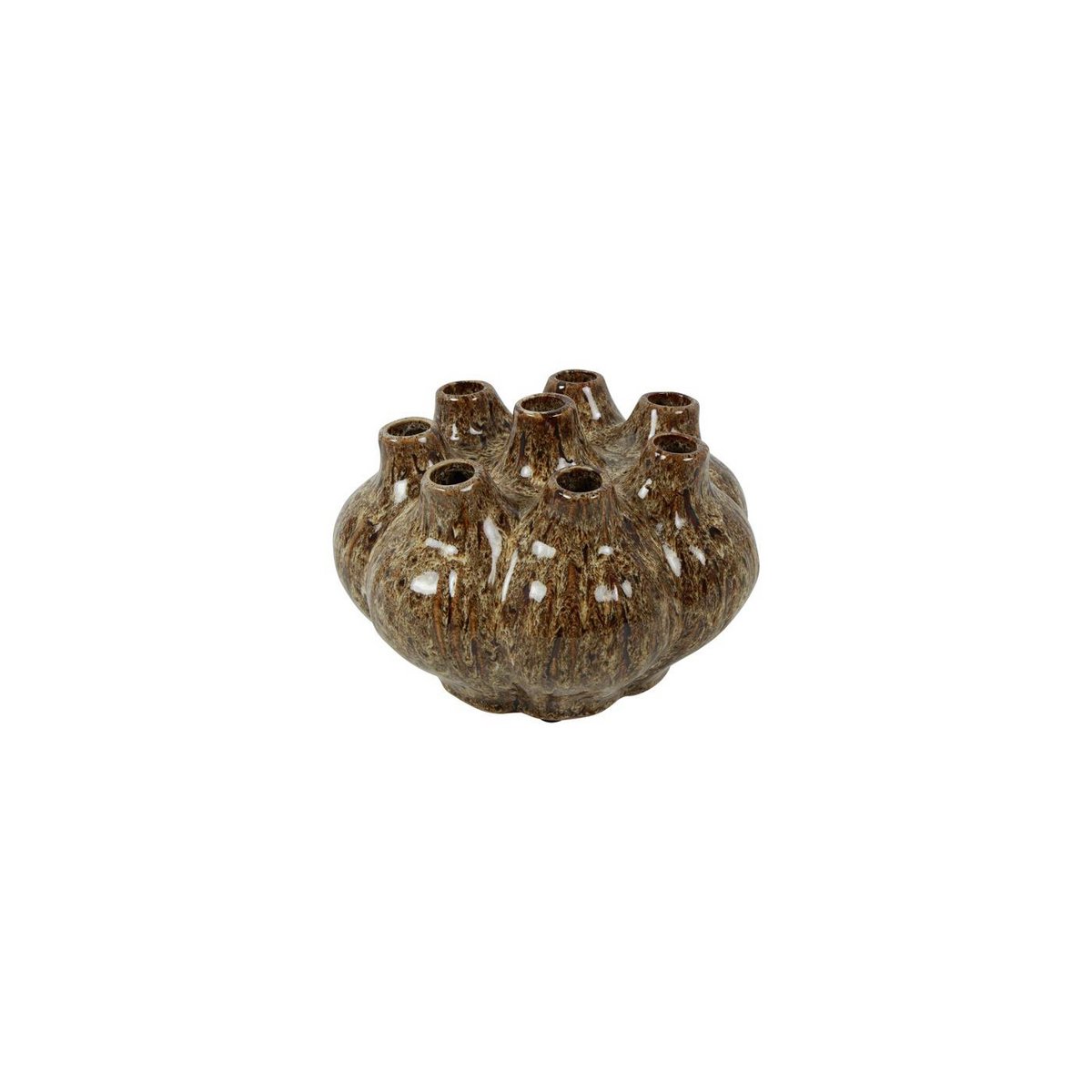 Vaas bruin aardewerk H17cm