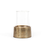 De Croco Kaarsenhouder met Glas - Messing - L