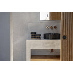 De Serene Kaarsenhouder - Zwart Naturel - S