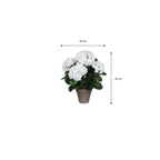 Kunstplant Hydrangea Wit 45cm