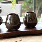 Waxinelichthouder - Tasman Elite XS dark brown Ø12,5 x H11,5 cm (set van 2 stuks)