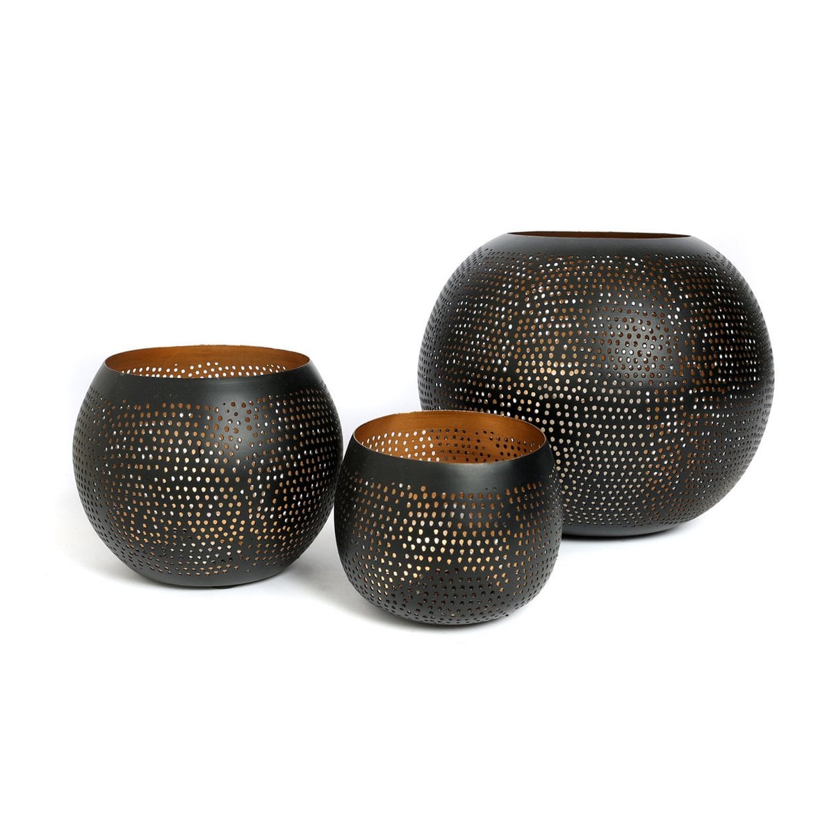The Pierced Ball - Zwart Goud - L