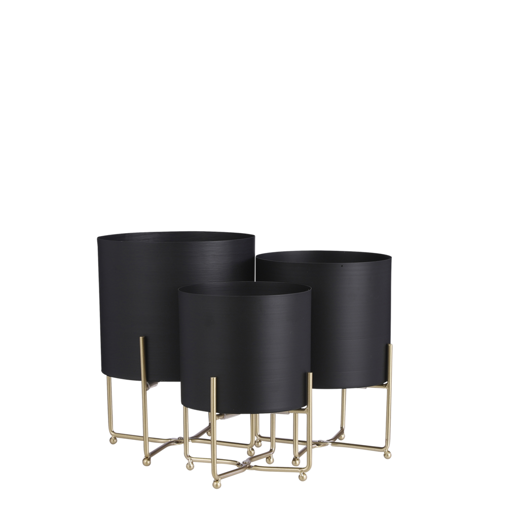 Plantenstandaard set Aries Zwart