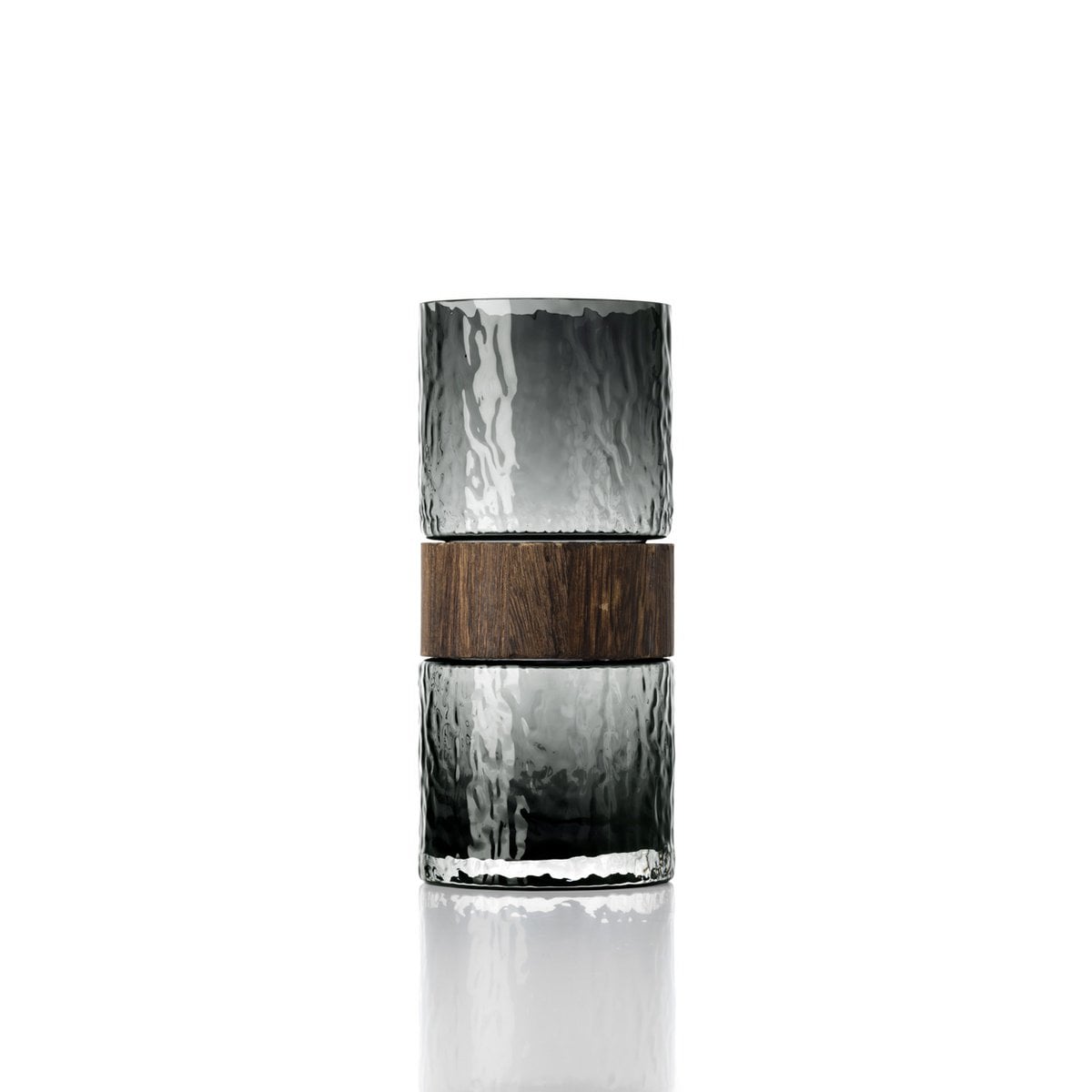 Vaas Wood Donkergrijs 25cm