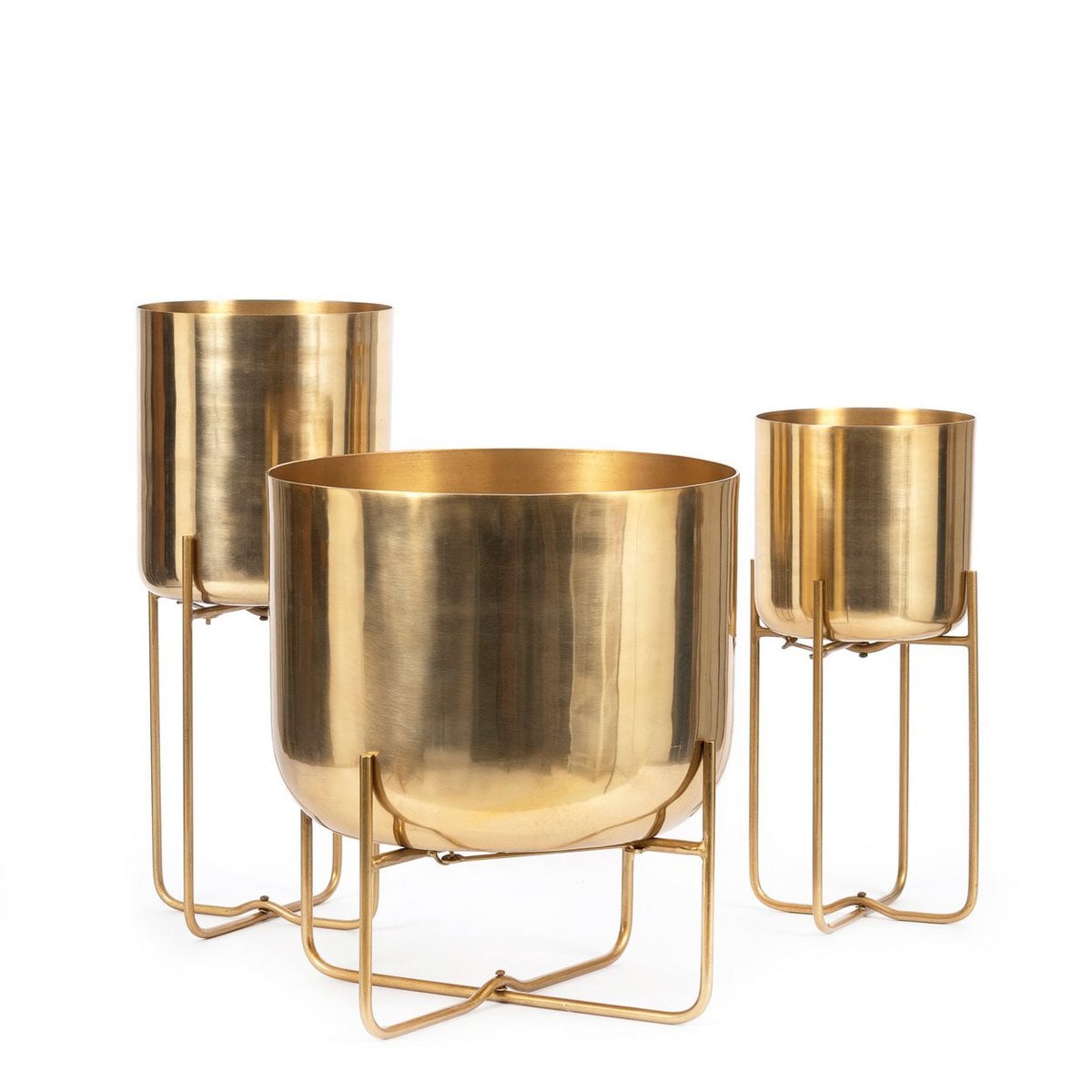 De Messing Plantenbak op Standaard - Messing - M