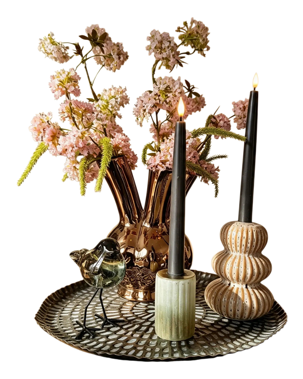 Black & Gold Luxe Tafelset - Soft Blossom