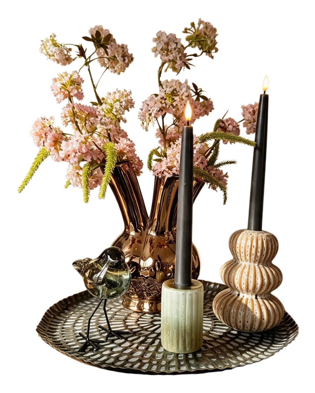 Black & Gold Luxe Tafelset - Soft Blossom