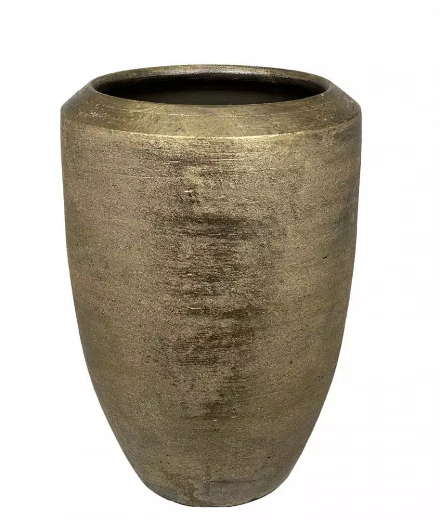 Roze Kersenbloesem in gouden Keramieken Pot