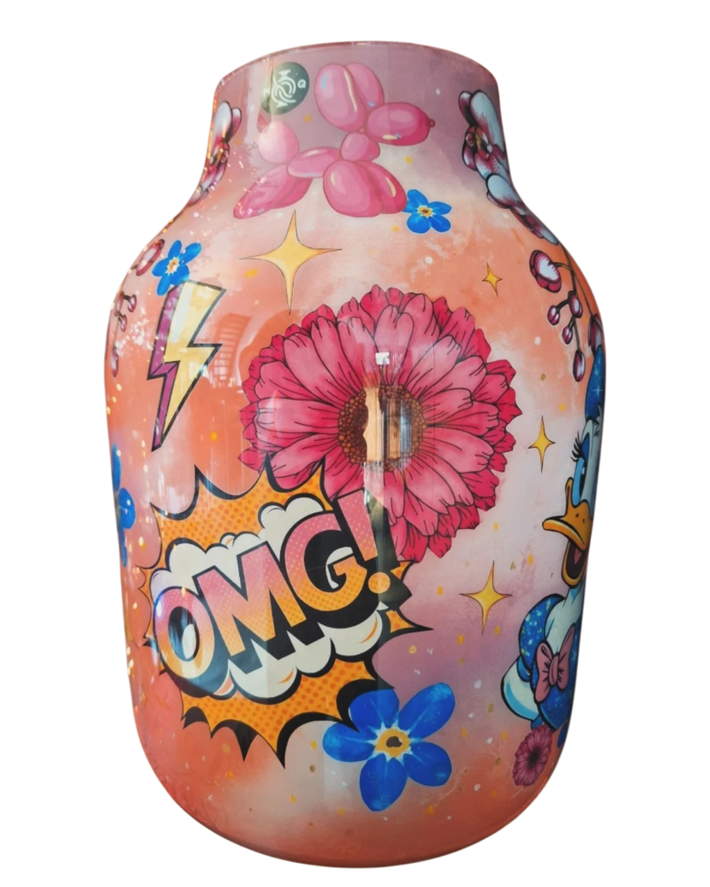 Vasenzo Original Art - handbewerkte Disney Pop-Art vaas