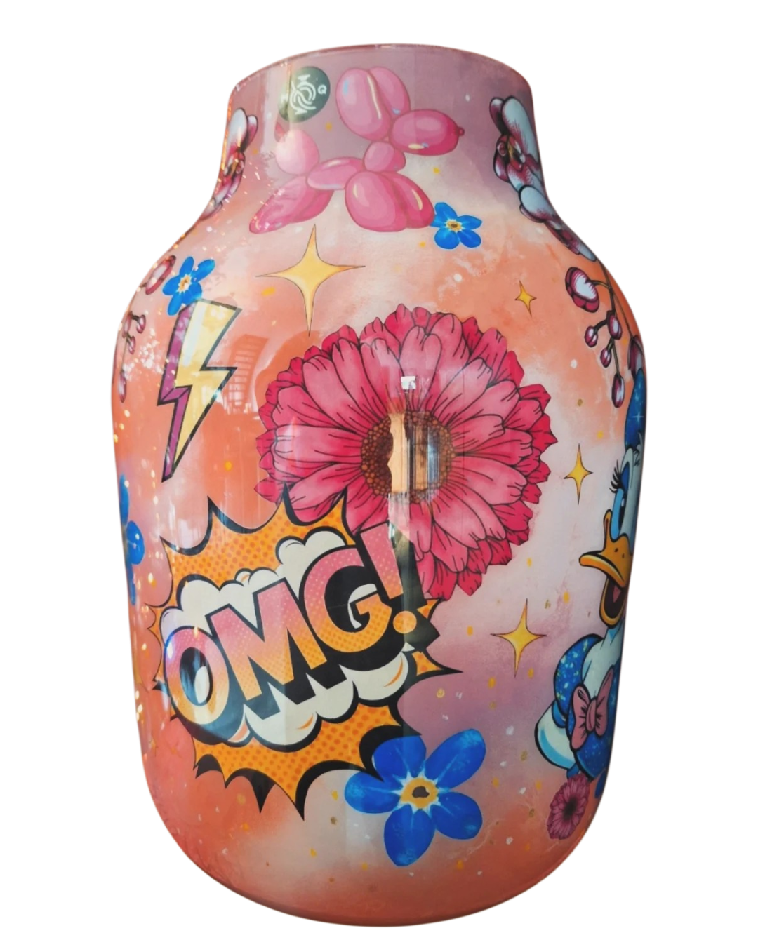 Vasenzo Original Art - handbewerkte Disney Pop-Art vaas