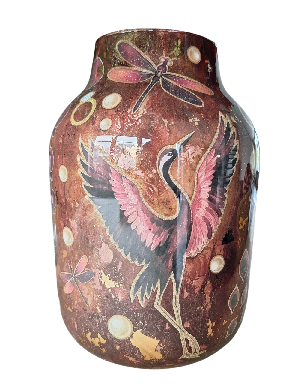 Vasenzo Original - Kraanvogel Vaas Burgundy