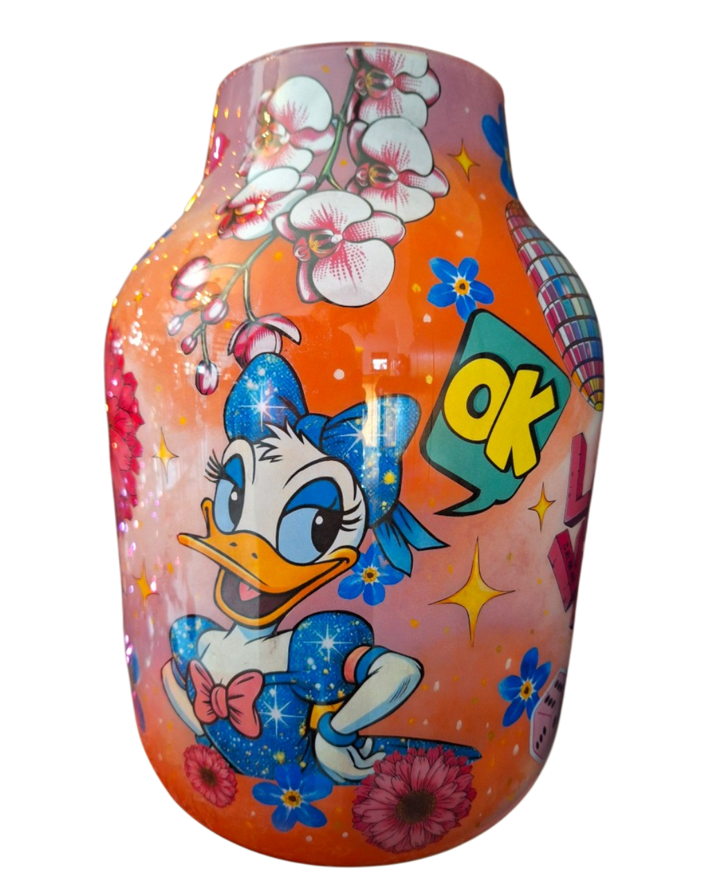 Vasenzo Original Art - handbewerkte Disney Pop-Art vaas