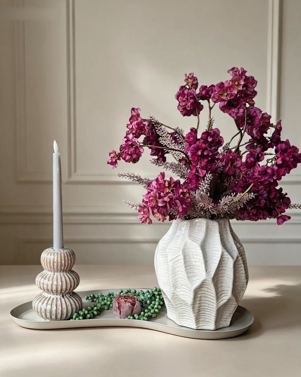 Tafelset - Herfst - Burgundy & Creme