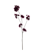 Zijden Prunus Tak - Aubergine