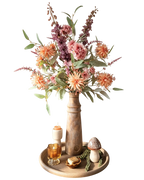 Tafelset - Herfstdecoratie - Vaas met zijdeboeket
