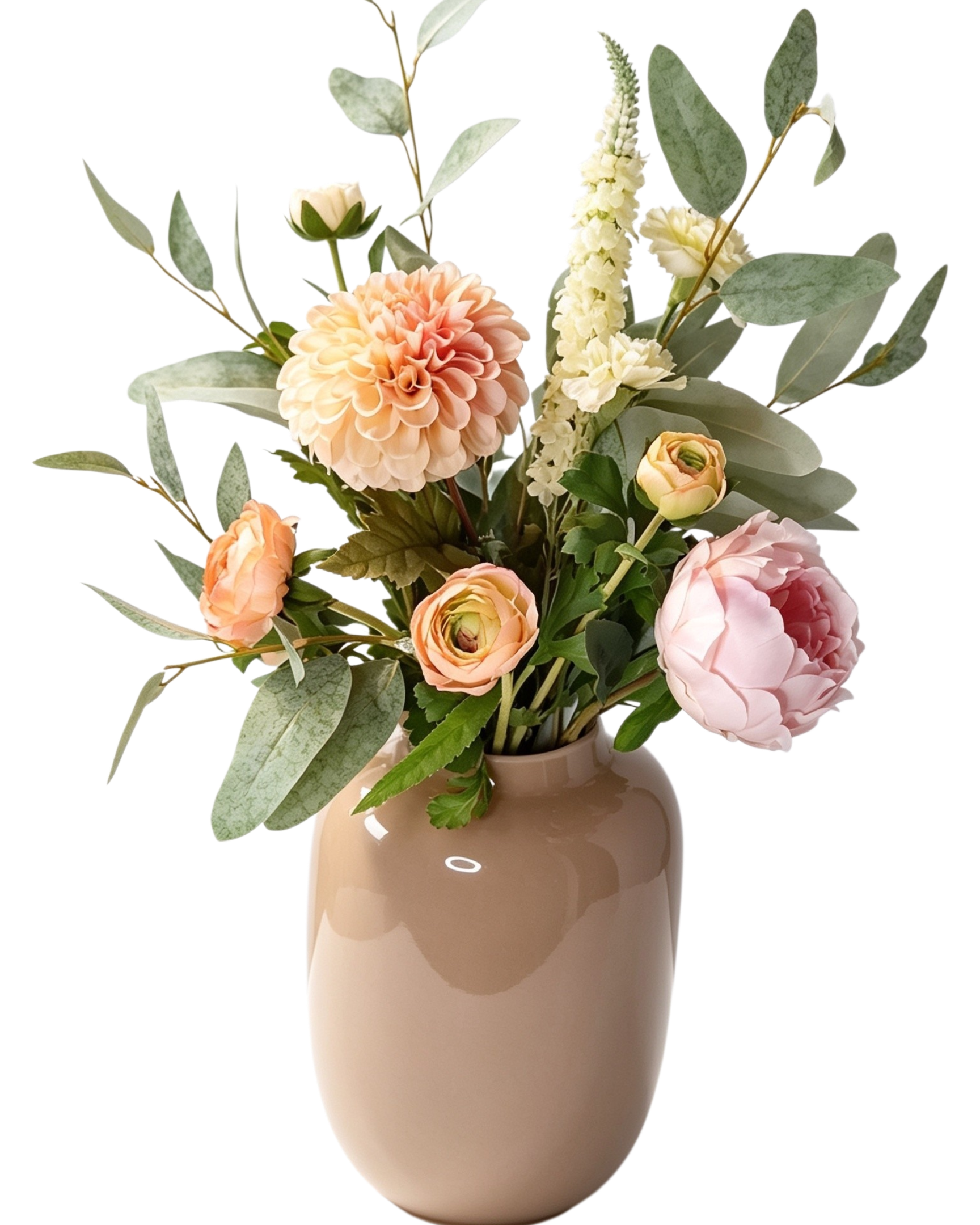 Creamy Blush in Artic Sand Vaas
