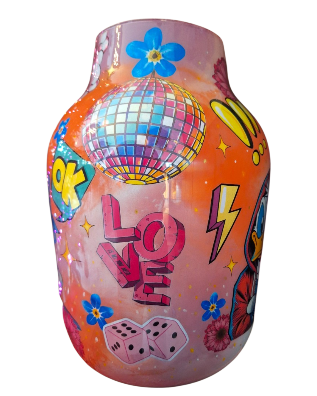Vasenzo Original Art - handbewerkte Disney Pop-Art vaas
